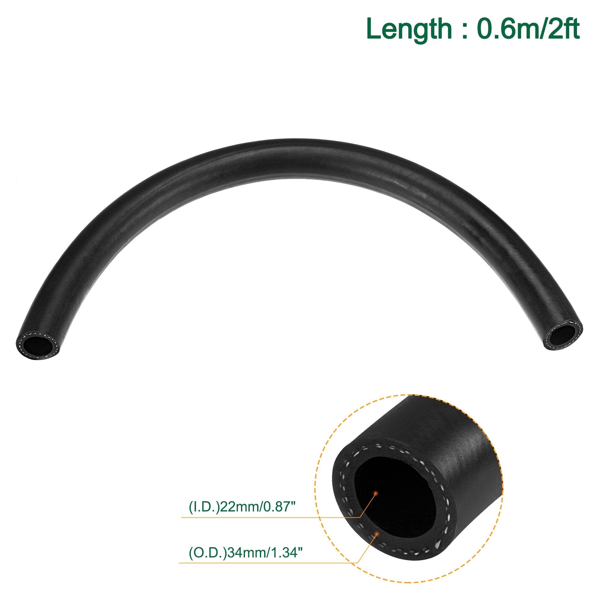Sourcing Map Durite Tuyau Noir Ligne 3mm(1/8") ID X 6mm(15/64") OD 13.12ft/4M NB-R Lubrifiant Huile Eau Tuyau Engine Tuyau Tube