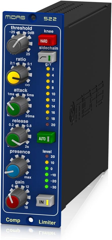 Midas 500 SERIES COMPRESSOR LIMITER 522 V2 500 ضاغط / محدد مع التحكم الديناميكي في التواجد