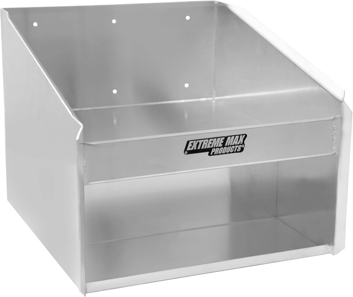 Extreme Max 5001.6492 Single Helmet Bay Aluminum Cabinet Organizer for Enclosed Race Trailer, Shop, Garage, Storage - Silver