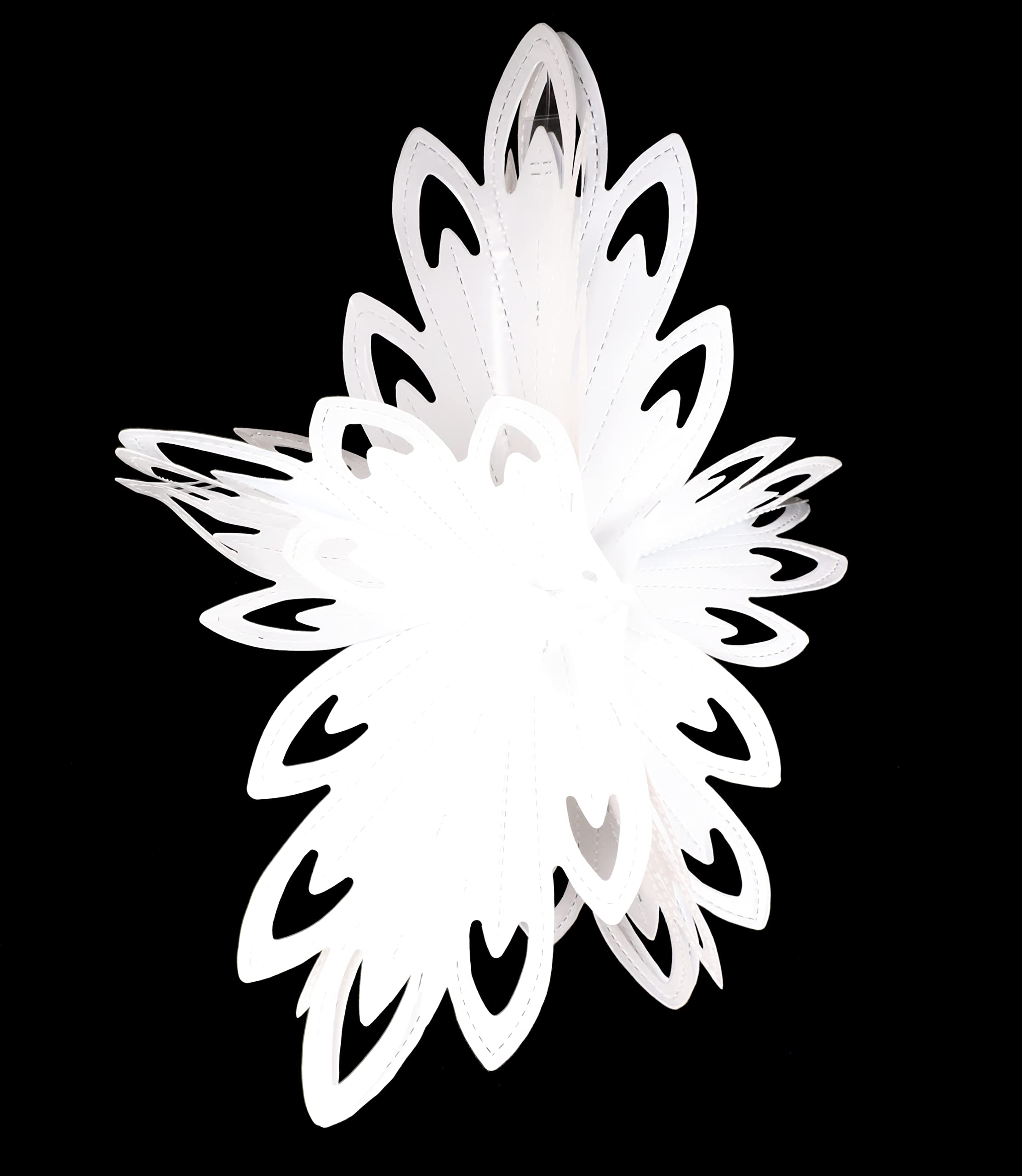 Christmas Concepts® 16” (1.3ft) Large Foil 3D Star Hanging Decoration - Christmas Trimming (White), 16" - Image 3