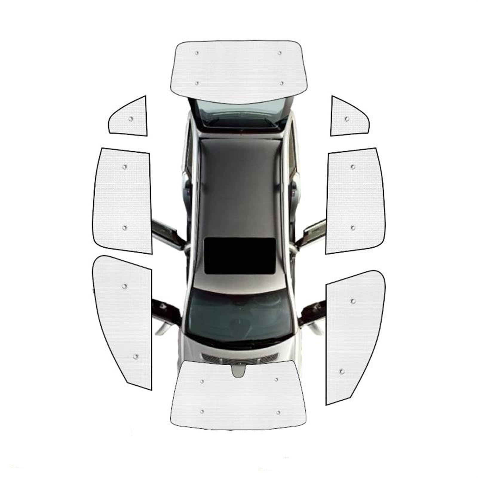 Cortinillas Coche Parasoles De Cobertura Completa, Protección Solar Coche Parabrisas, Visera Ventana Lateral Para Toyota Para Rav4 XA40 2013 2014 2015 2016 2017 2018 Parasol Ventana Coche(All Sunshade