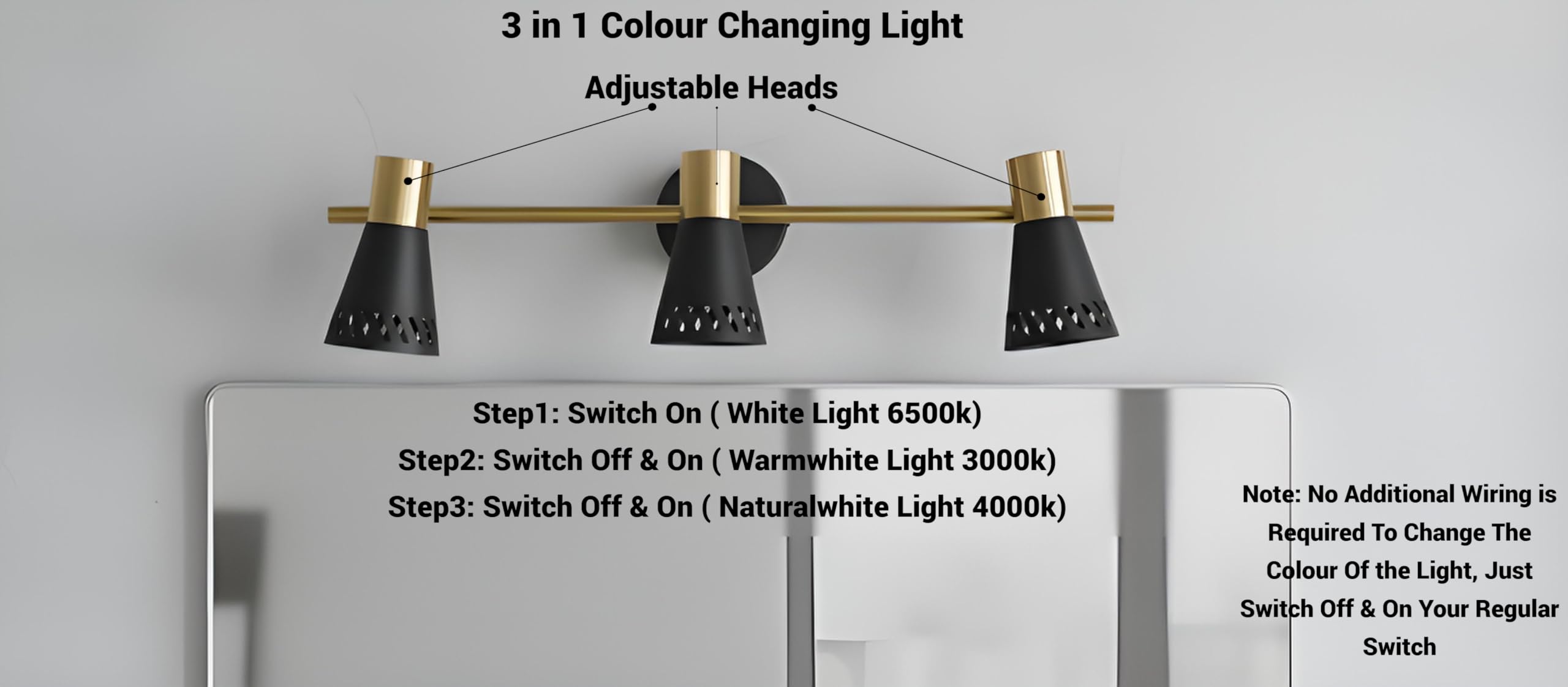 FILLISKA 3-in-1 Spotlight: Color Changing & Adjustable Light -2
