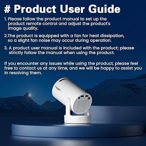 Miniatura 8 de Aplicaciones integradas y actualizadas en 2025 Mini proyector con WiFi 6 y Bluetooth 5.4 compatible con 4K 1080P Auto Keystone Proyector giratorio