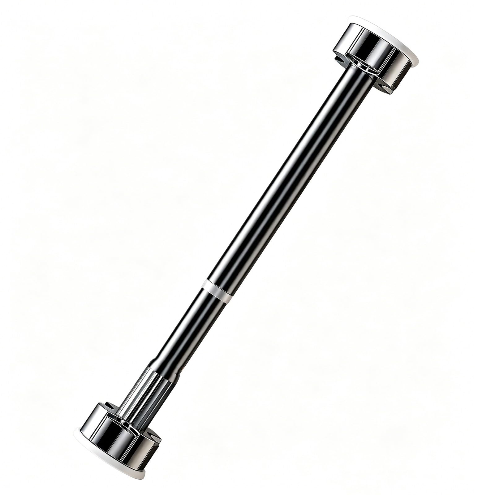 No Drilling Tension Curtain Rod, Adjustable 14-98 in Shower Curtain Rod, Stainless Steel Nonslip for Bathroom Wardrobe(Silver,90-150cm/35-59in)