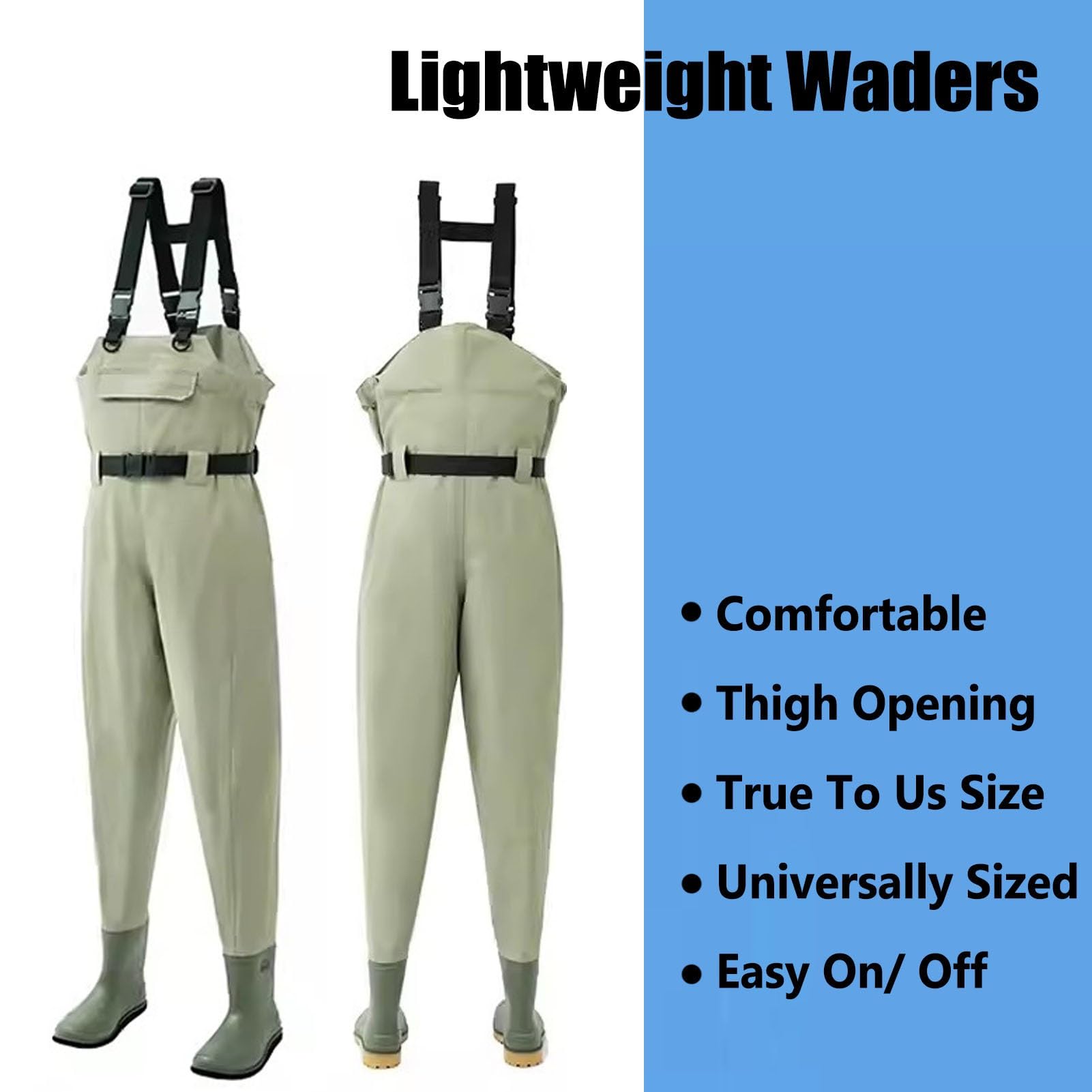 Wodery wędkarskie | , Wodery wędkarskie, Wodery wędkarskie muchowe Bootfoot PVC Nylon Wielokolorowe Wiele rozmiarów (zielony, 5)
