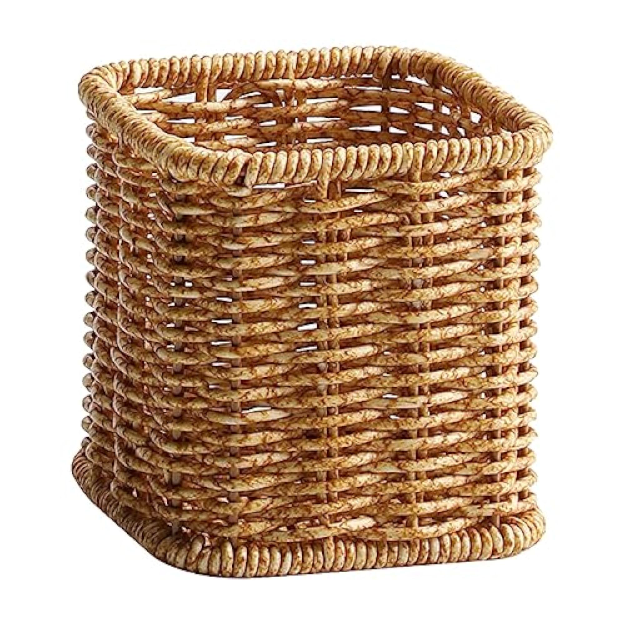Woven Pen Holder Cup, Multipurpose Desk Organizer