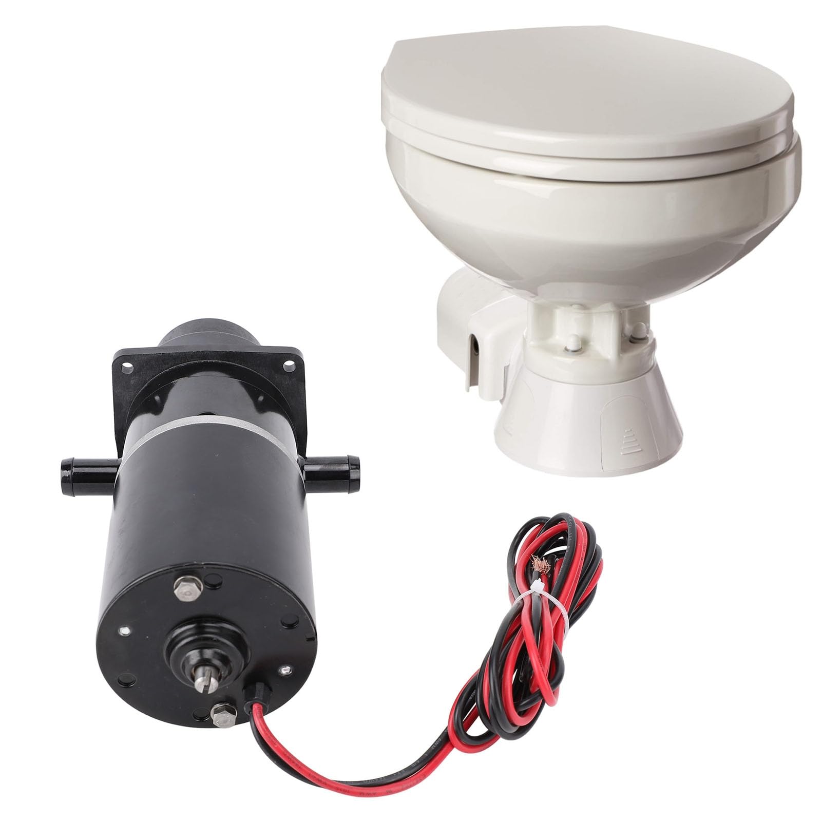 Pompa Maceratrice, Gruppo Pompa Motore WC Elettrico 12V con Bulloni in Acciaio Inossidabile Girante Ad Alta velocità con Design Senza Perdite, Kit di Sostituzione WC Marino per Serie 37010