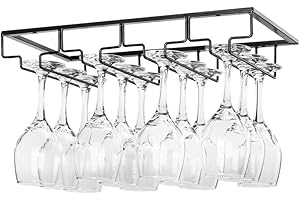 FOMANSH Wine Glass Rack Under Cabinet - Bar Glass Holder