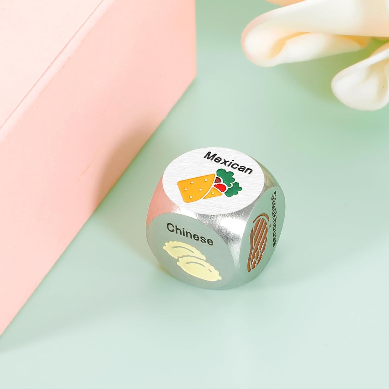 STVK Mens Valentines Day Gifts, Whats for Dinner Fast Food Decision Dice, Boyfriend 1st Valentines Day Gifts, Bachelorette Party Games, Couple Games for Date Night Dice, 10th for Women Men