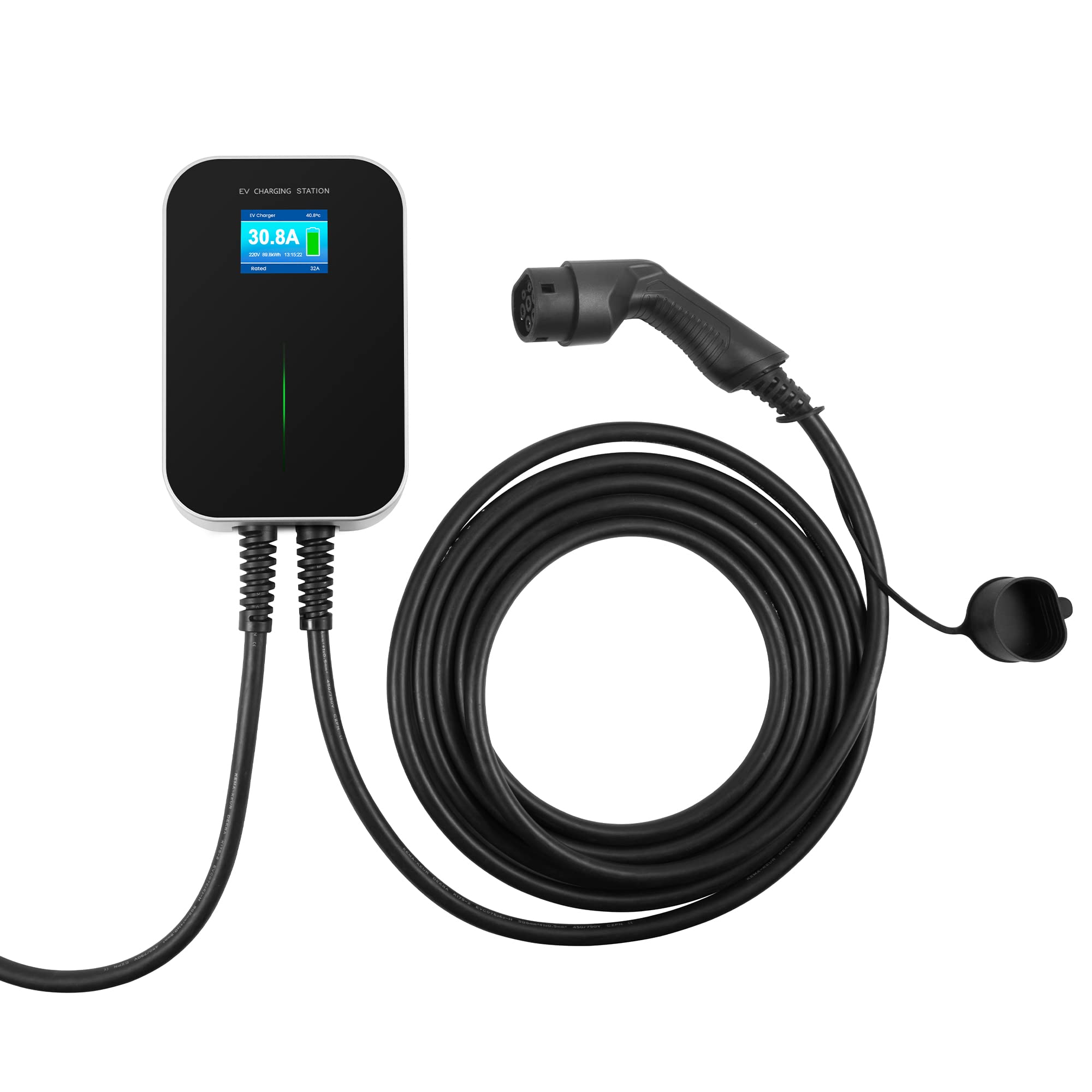 EV Charging Station, LCD Screen, Single Phase 7.2kW, GB/T Gun for ID4, ID6, Chinese EV