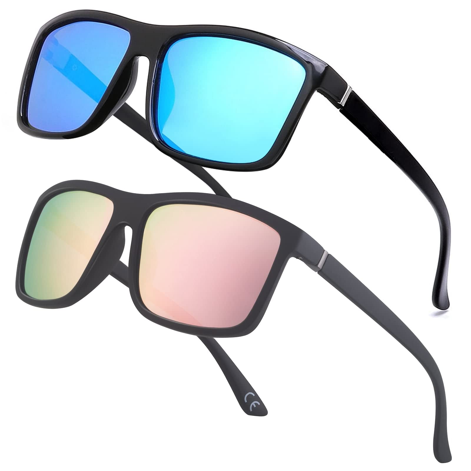 Men's Sports Polarized Sunglasses Square Frame Glasses NP1007