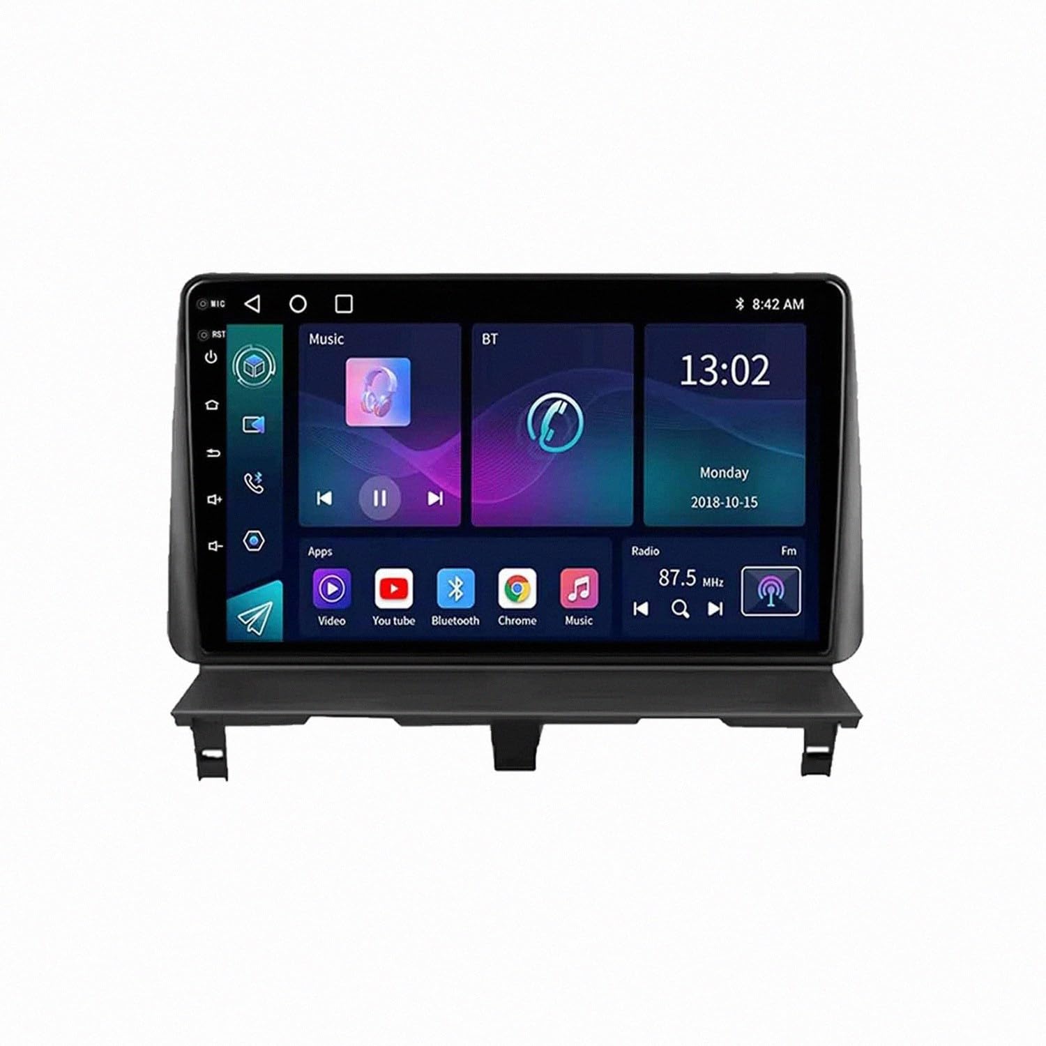 Pantalla de coche 2 DIN con Android Auto inalámbrico para Peugeot Partner 2002 a 2011 8