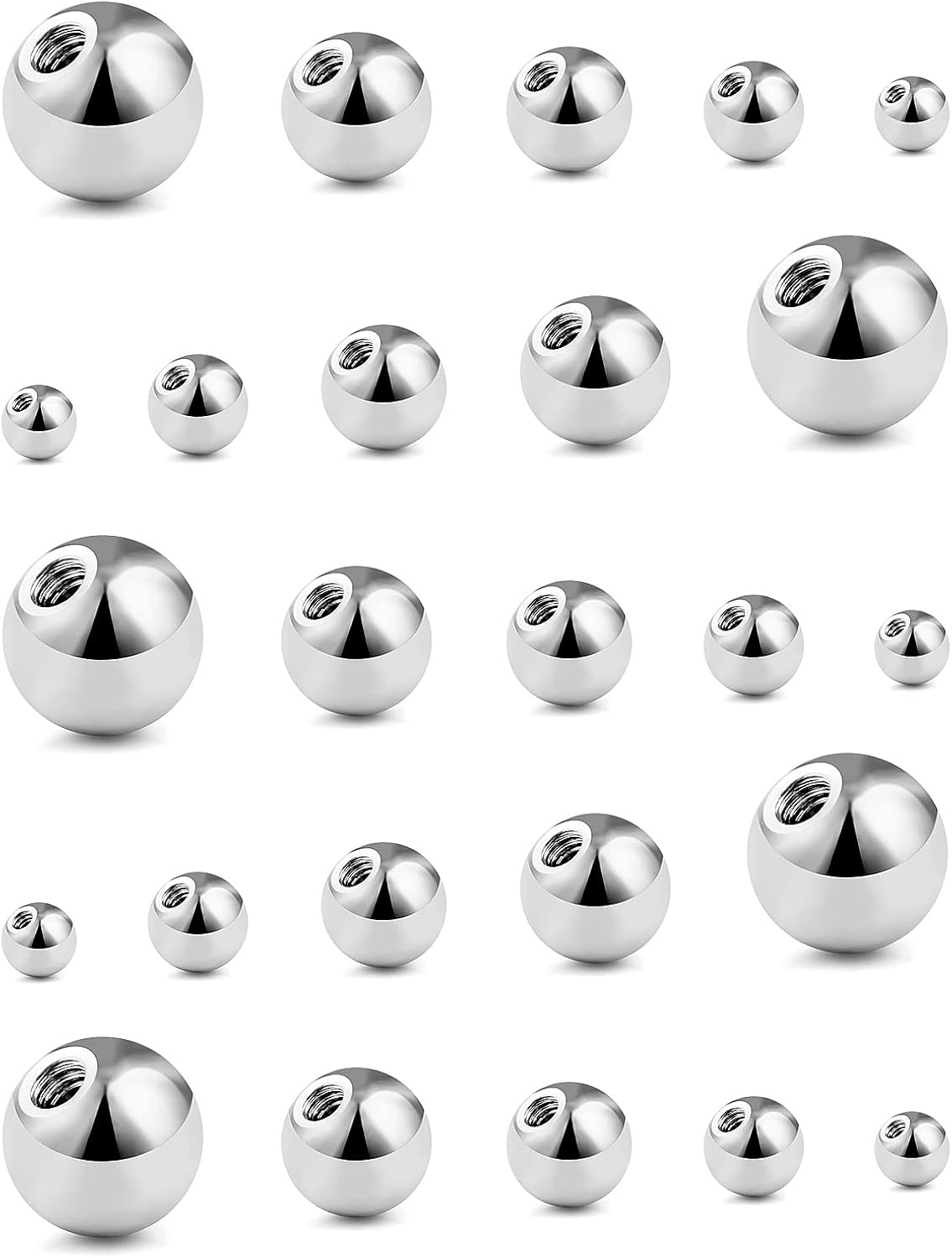 Vsnnsns 14G Replacement Balls 316L Surgical Steel