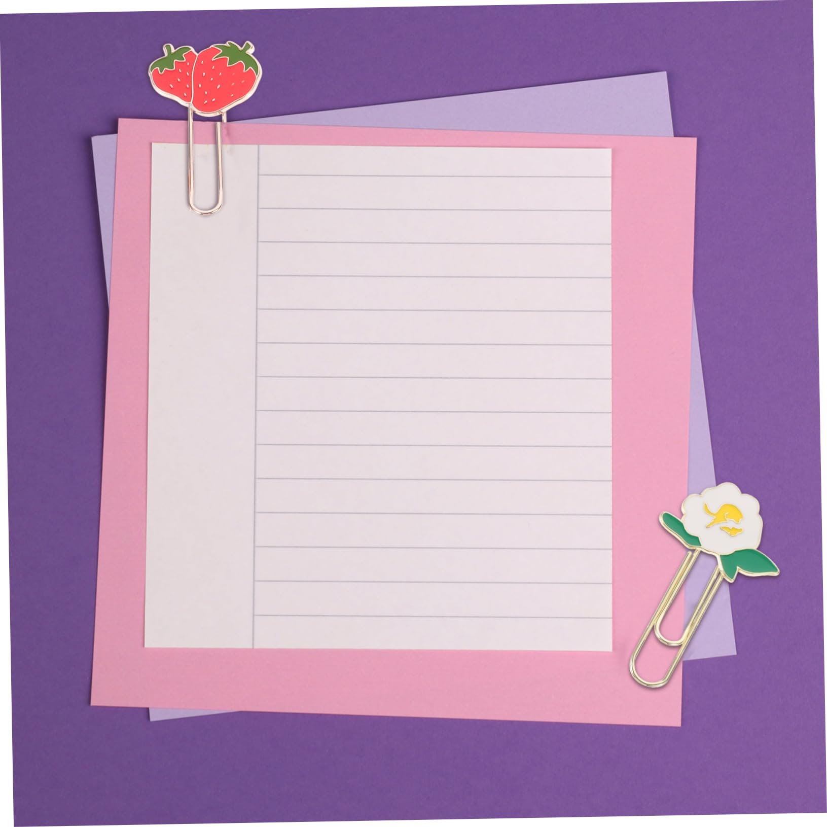 Gadpiparty 4 Set Segnalibro Di Clip Di Carta Da Frutto Graffetta Per Fogli Ufficio Clip Di Carta Decorativa Documento Adornare Graffette Piccole Clips in Metallo Lega Di Zinco 6 Pezzi*4