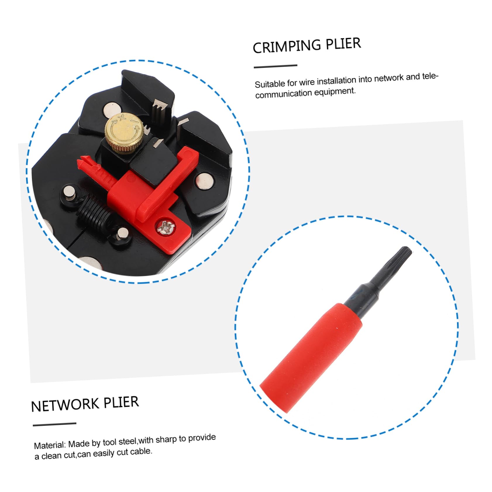 Gatuida Kits De Destornilladores Para Electricistas Aislados y Crimpadora De Terminales De Cable Certificados, Multifuncionales y Ergonómicos Para Trabajos Eléctricos, Set De 9 Piezas