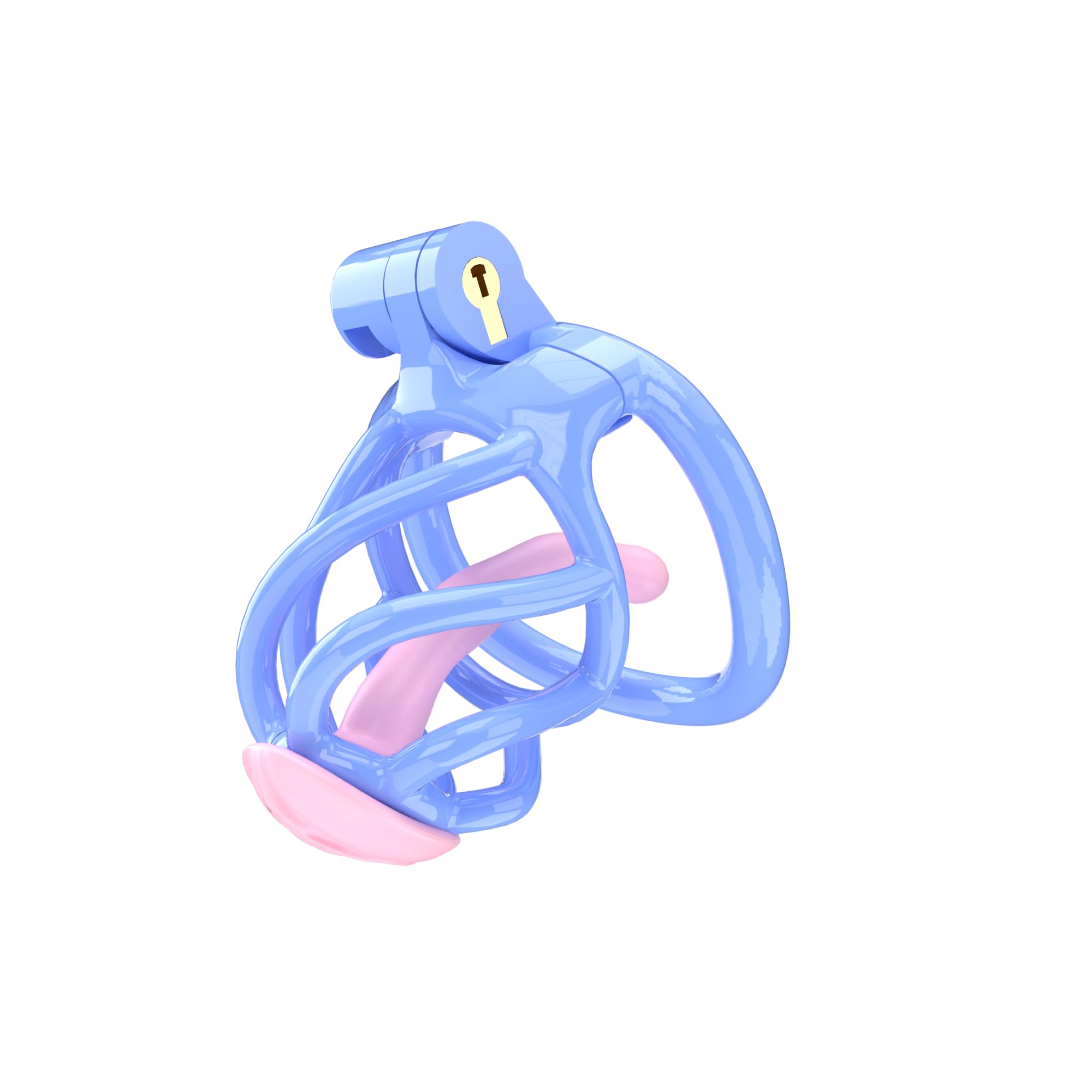 Spiral Chastity Device Yithuet Cobra 6 Resin Cock Cage, Blue: X-Small X-Small Blue