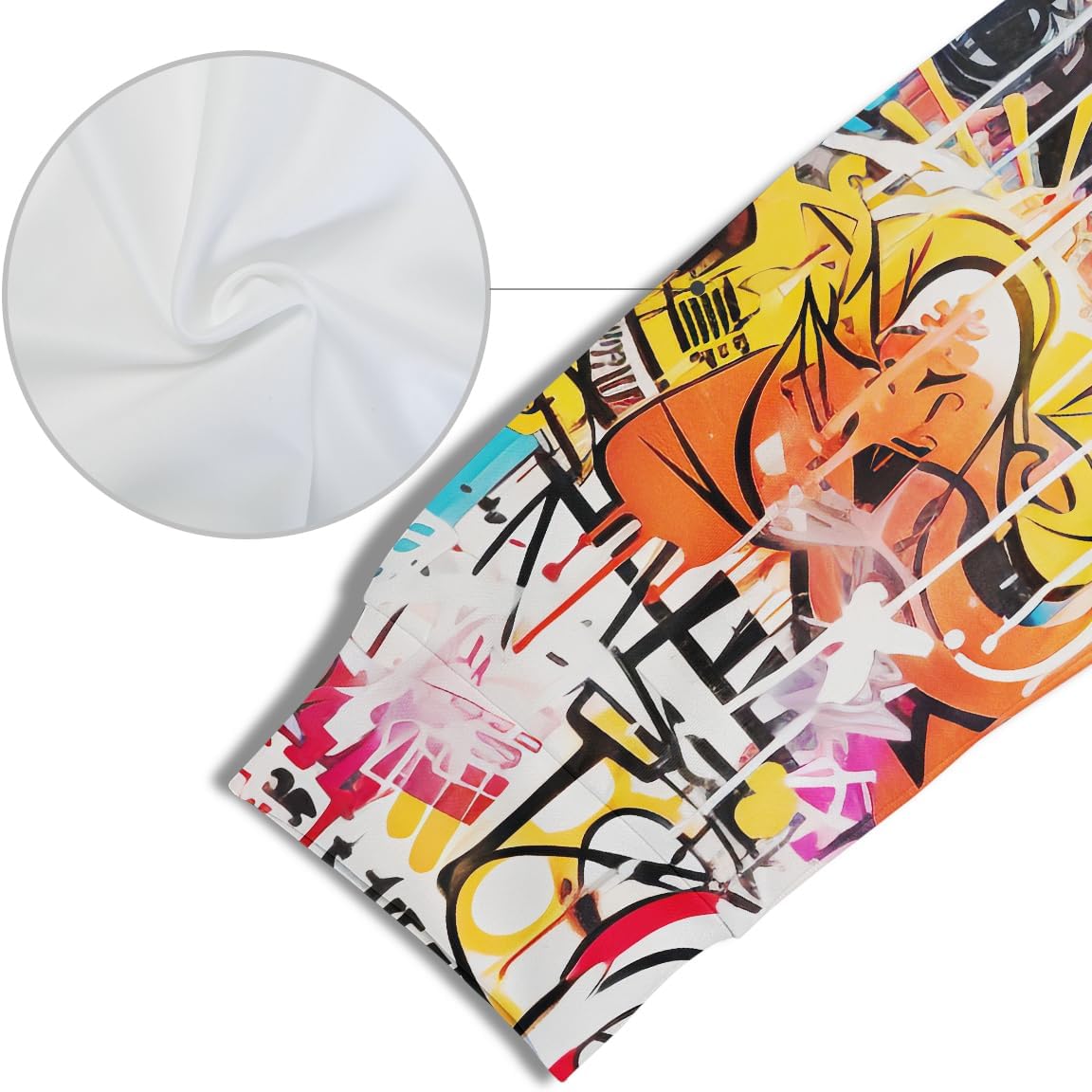 Men's Novelty Hip-hop Graffiti Cool Graphic Hoodies Hooded Colorful Totem Sweatshirts Pullover, Small, Purple - Image 5