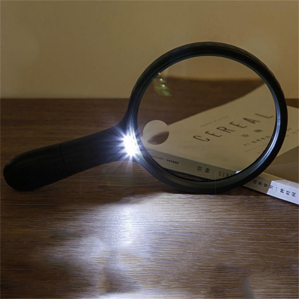 Lecture for Personnes âgées avec loupe et lumière Portable 3LED à lentille