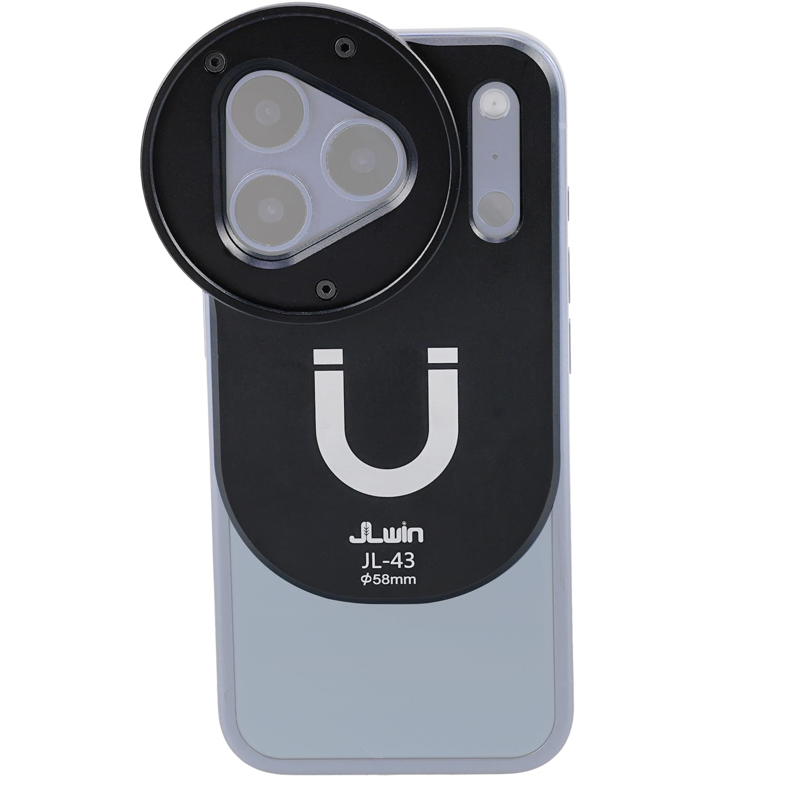 Supporto magnetico per filtro per iPhone 17 Pro con filtro MC CPL da 58 mm, anello adattatore in alluminio opaco per filtri CPL/nebbia da 58 mm