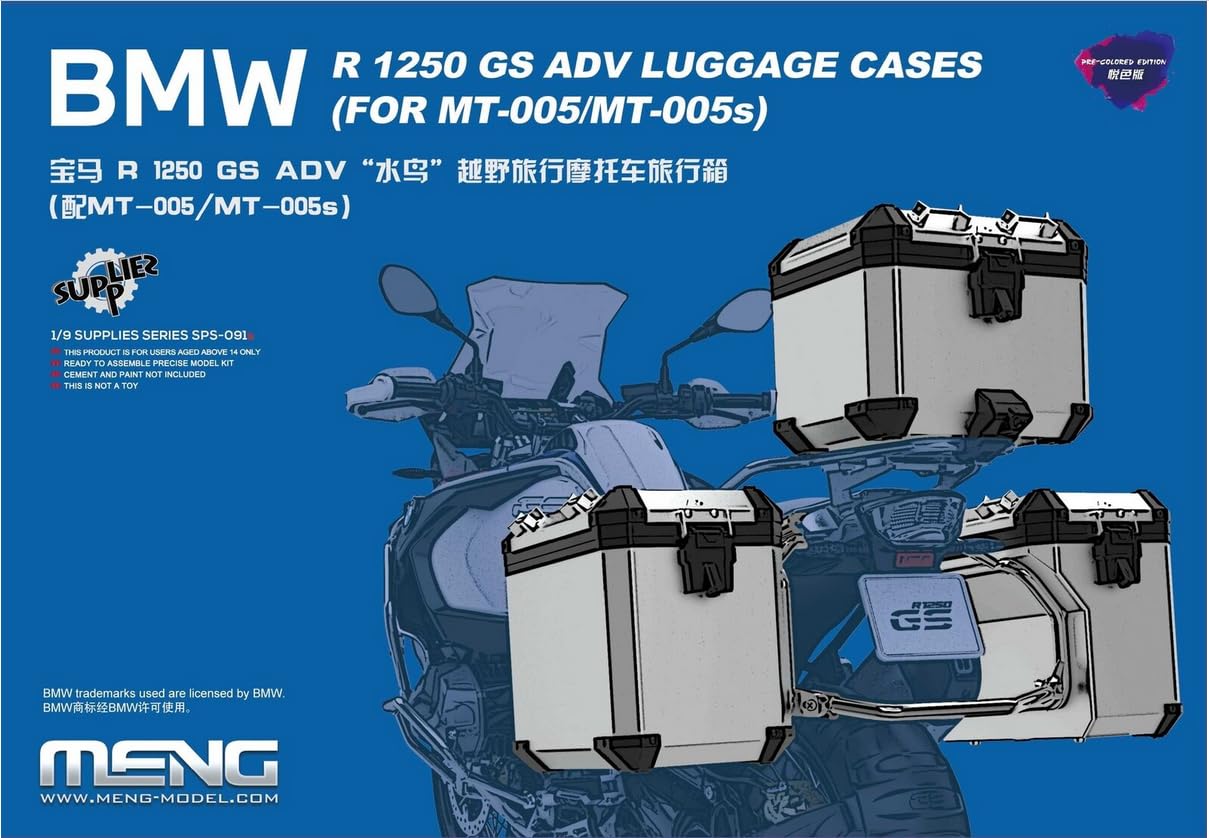 Meng Model 1:9 - BMW R 1250 GS ADV Bagage (pré-coloré), taille unique C