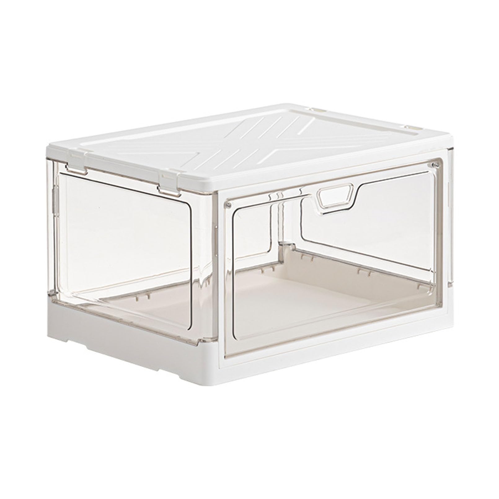 Étagère à chaussures porte d'entrée et boîte pliante transparente pour le garde-manger