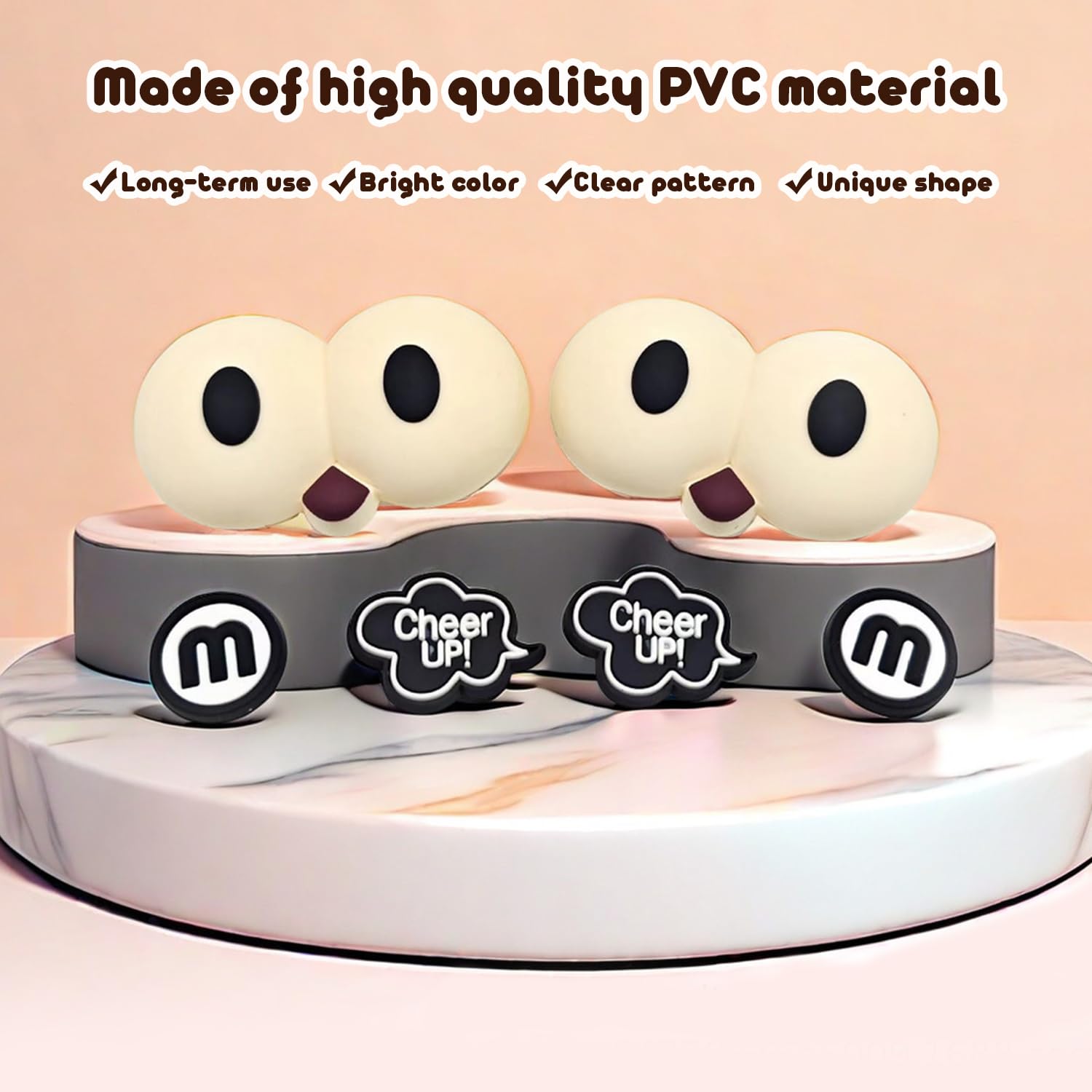 Adornos Zapatos, Shoe Charms, Encantos de Zapatos de PVC, Decoración de Zapatos Dibujos Animados Ojos Grandes 3D para Niños y Adultos, 14 Piezas Pins para Crocs, Bolsos, Pulseras