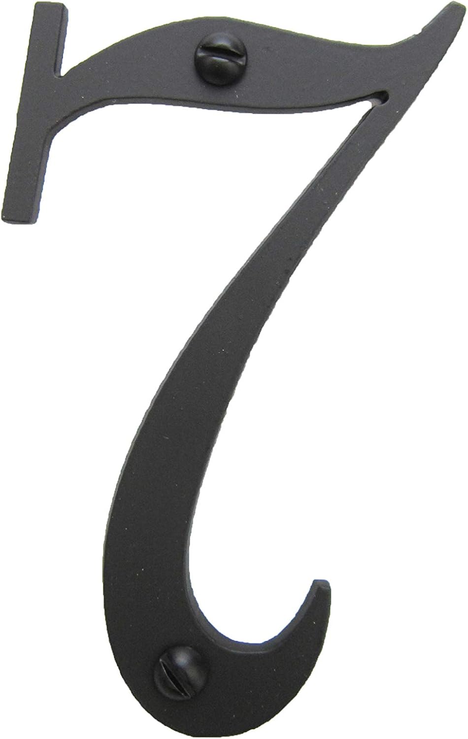 Classic Smooth Spanish Style Address Number 7 (Black)