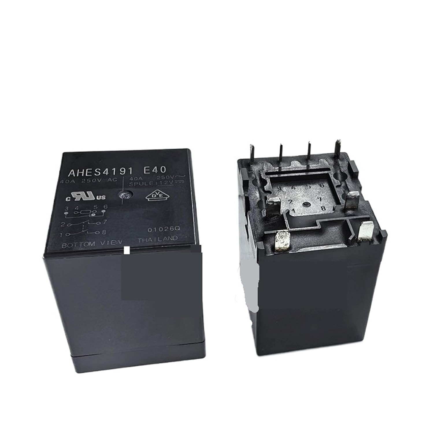 1PCS AHES4191 E40 DC12V Relay 40A 8pins