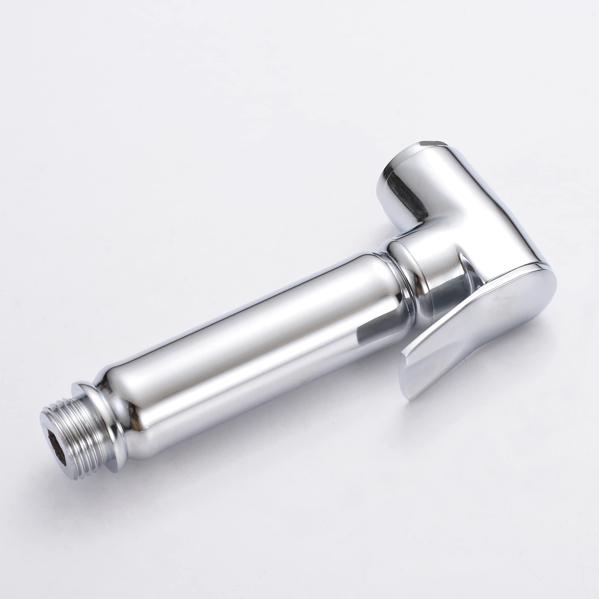 Thermostat-Bidet-Dusche, Messing, verchromt, alles in einem Set, muslimischer Shattaf-Duschkopf, Hygiene-WC, Bidet, Sprühreiniger, modern, verstellbar, warm/kalt, Messing-Komponenten, 1 Set