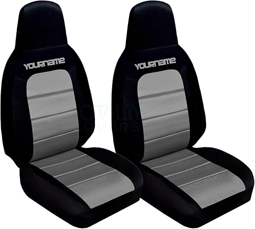 Miniatura 2 de TOTALLY COVERS Compatible con fundas de asiento de 2 tonos para Mazda MX-5 Miata 2006-2015 con tu nombretexto negro y rojo (21 colores) para