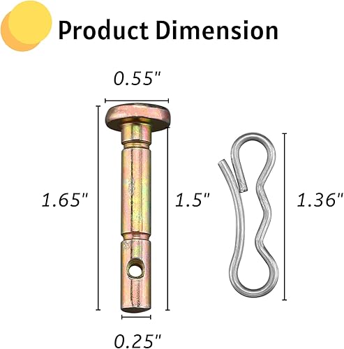 Miniatura 3 de Pasadores de cizalla y pasadores de chaveta aptos para quitanieves MTD, 20 pasadores de cizallamiento y pasadores de chaveta, 20 piezas compatibles