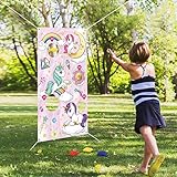 【Material】Dieses Wurfspiel-Banner besteht aus hochwertigem Stoff, und es ist einfach zu installieren oder zur Aufbewahrung zu falten.