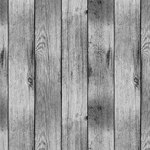 DOULITO Toile cirée au mètre - Largeur 140 cm - Effet Bois - Gris - Gris