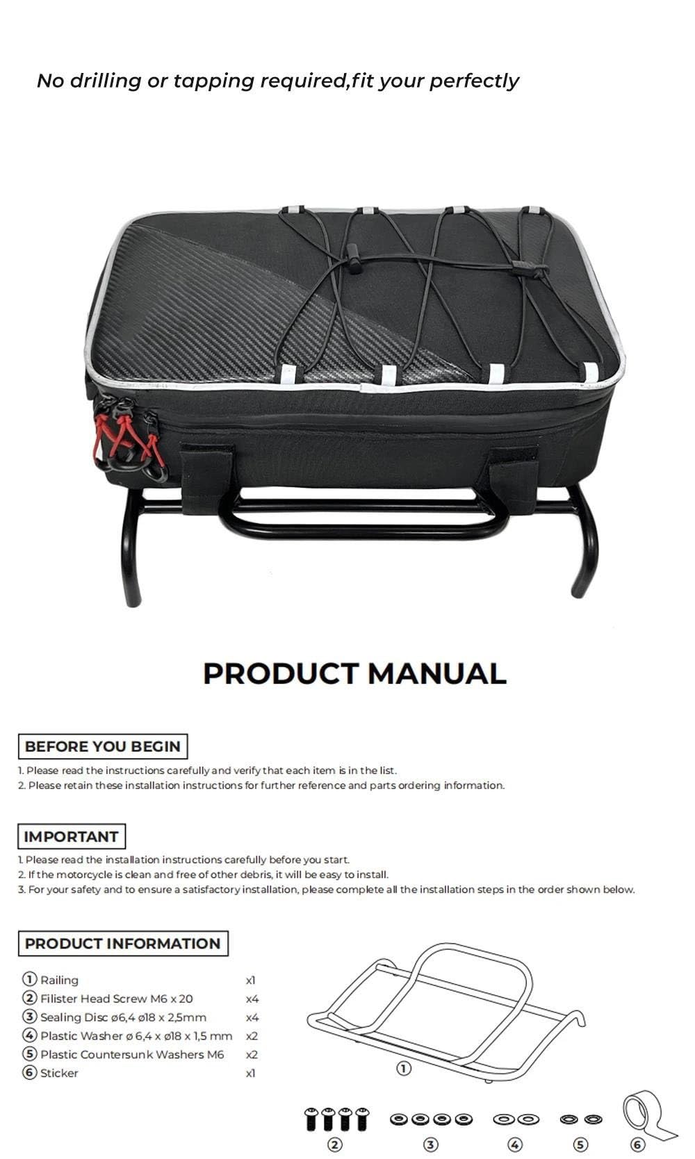 Top Cases Rack Bolsa Trasera Bolsas De Equipaje Barandillas Bastidores Estuches Soportes para BMW R1250RT K1200GT K1300GT K1600GT K1600 GT R1200 RT