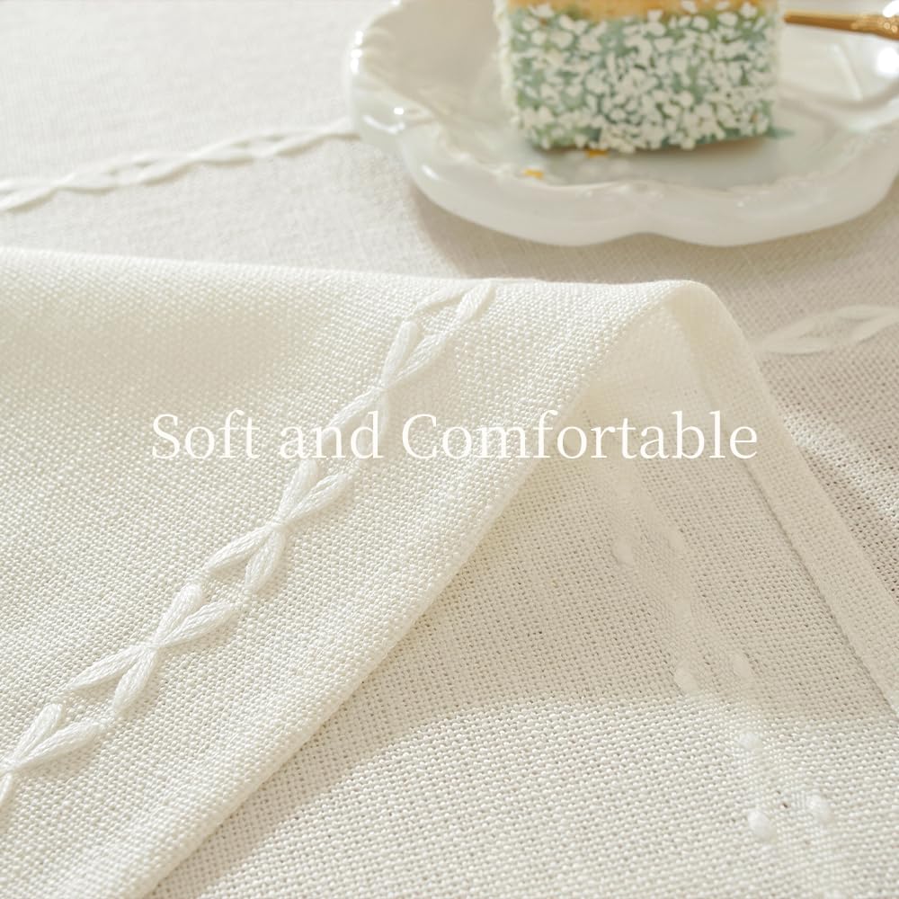 Snapklik.com : Zobesta White Linen Table Cloth Cotton Linen Tablecloth ...