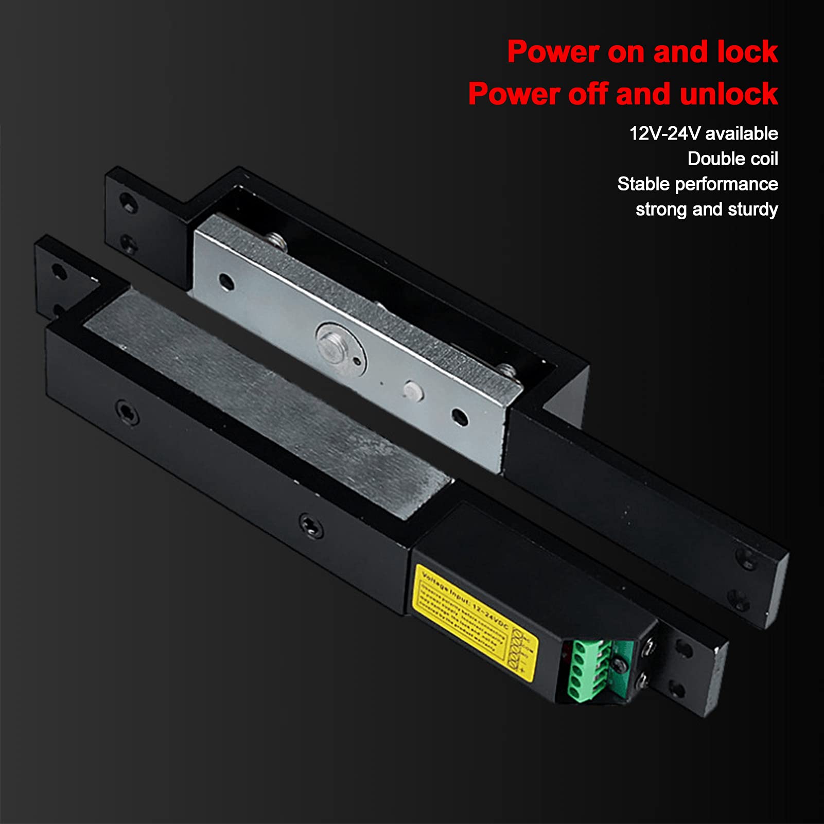 Luocute Serrure Magnétique électrique 2000Ibs, Force de Maintien, Double
