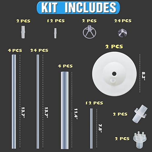 Miniatura 38 de Kit de columna de globos para piso, juego de 2, decoración de fondo de torre de globos con soporte, base y poste para bodas, baby shower, fiesta