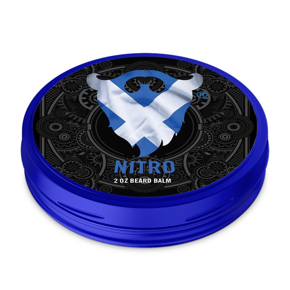 Beard Octane: Nitro - Natural Beard Balm w/Shea Butter - 2 Oz - Conditions and Styles - Made in USA - Blueberry Coffee Scent