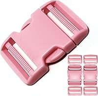 Vista 13 de Quick Release Buckle 1 Inch: Nylon Strap Buckles Adjustable 4 Pcs, Tri-GlideSlide Clip 8 Pcs (Black, Buckles Strap 1 Inch)