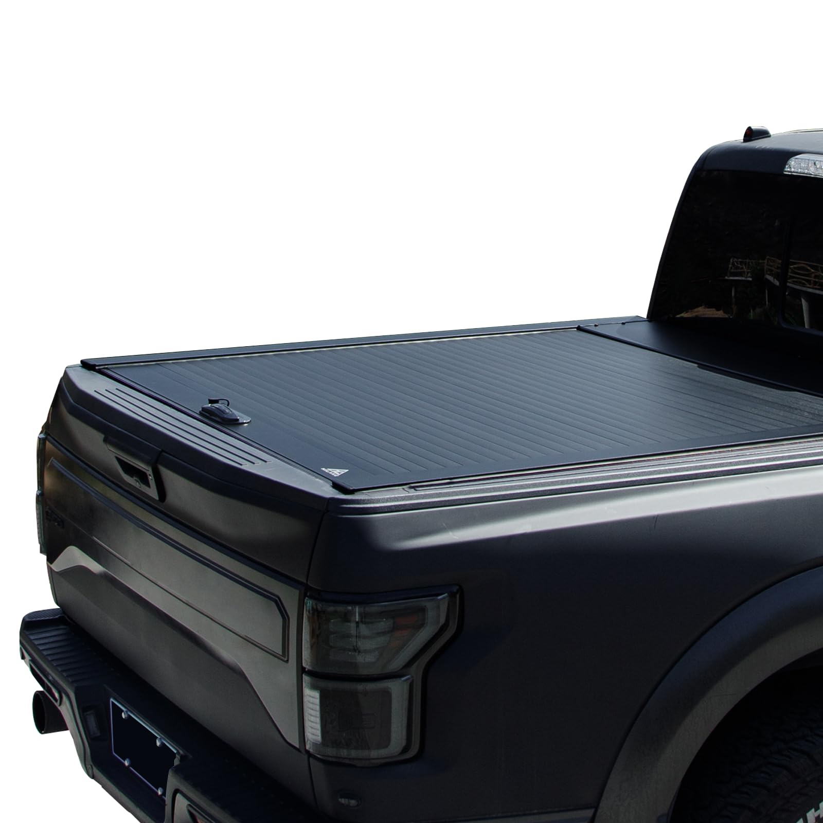 Retractable Hard Truck Bed Tonneau Cover Fits 2014-2024 Chevy Silverado/GMC Sierra 1500 5.8ft (69.9") Low Profile Matte Black Aluminum Waterproof