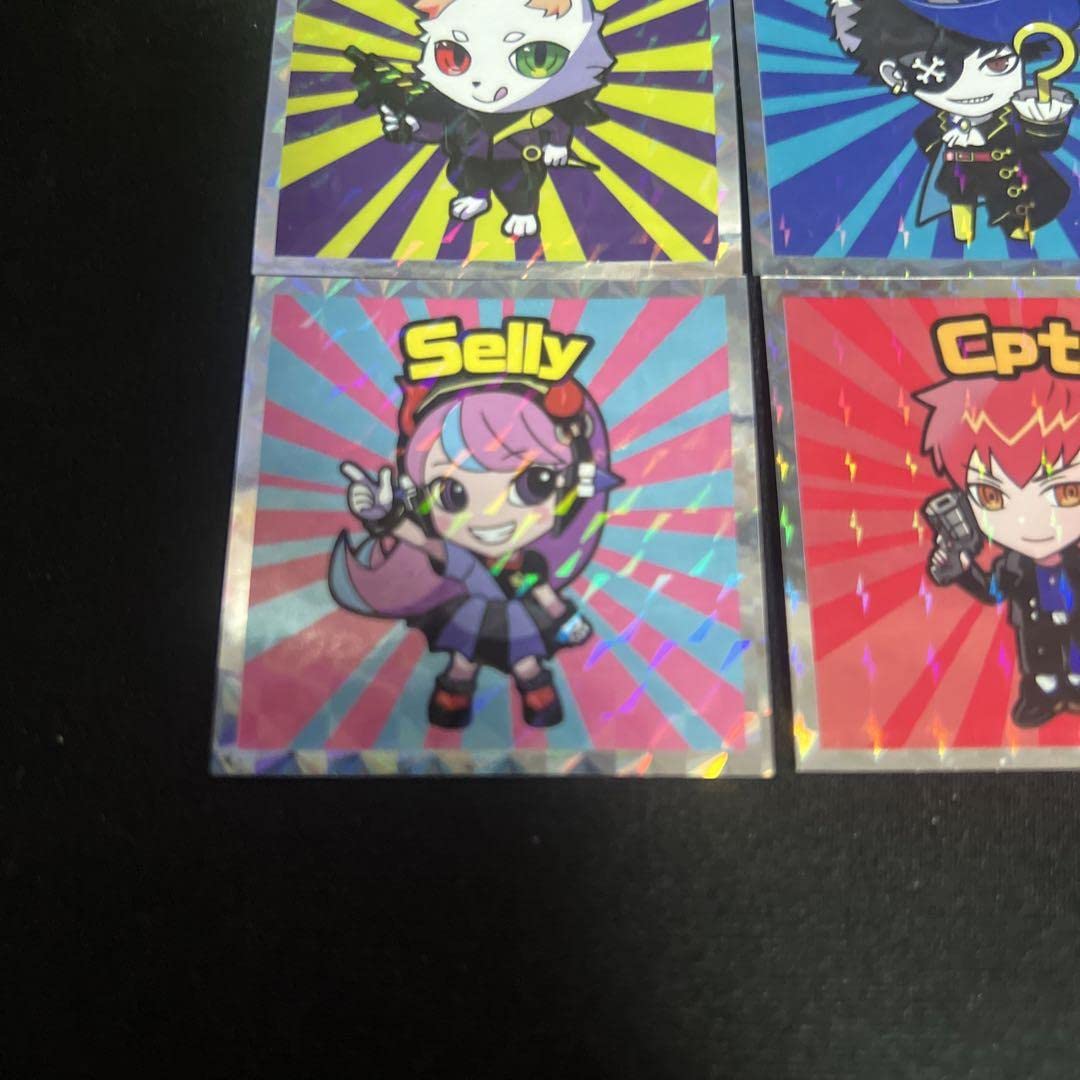 CRマンチョコ ビックリマンチョコ クレイジーラクーンマンチョコ Selly クレイジーラクーンマンチョコ』おまけシール画像一覧(表/裏書き