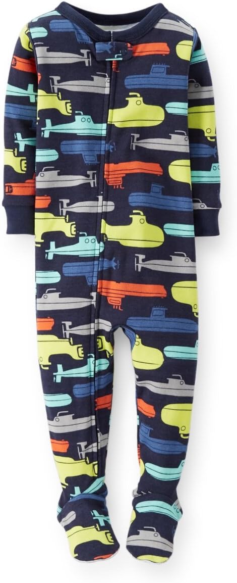 Carter's Baby Boys' Print Cotton Footie (Baby) - Submarine - 24 Months