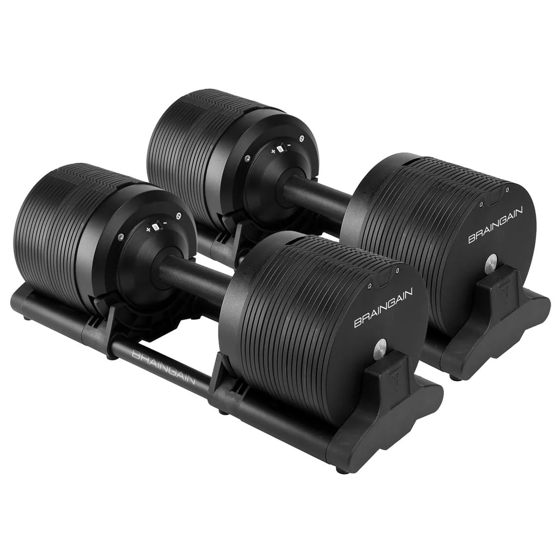 BRAINGAIN Manubri Regolabili 40 kg Coppia, SmartBells Ninja, 38 in 1