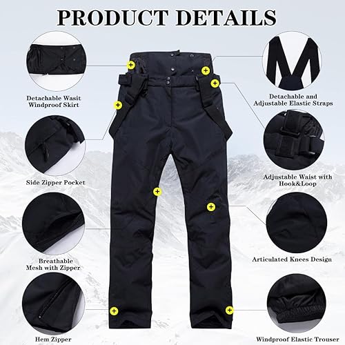 Miniatura 5 de Conjunto de chaqueta y pantalones para hombre aislado impermeable trajes de nieve para snowboard para deportes de nieve