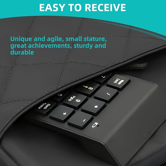 Wireless Numeric Keypad, 2.4G Portable Number Pad with USB Receiver | 18 Keys Office Calculating Numberpad Compatible with Windows OS X System Laptop Notebook Desktop PC Computer Plug and Play