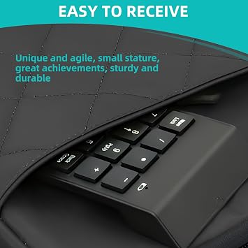 Wireless Numeric Keypad, 2.4G Portable Number Pad with USB Receiver | 18 Keys Office Calculating Numberpad Compatible with Windows OS X System Laptop Notebook Desktop PC Computer Plug and Play