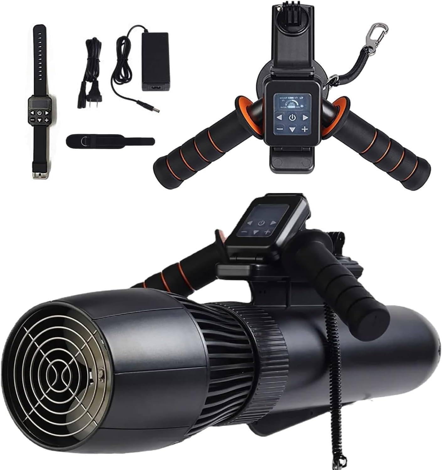 WYBYYDS Underwater Sea Scooter, Snorkeling Thruster, Brushless Motor up to 9Km/h, 10000mAh Battery, Wristwatch Controller, Camera Holder 16000mah