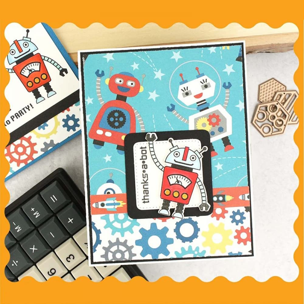 Robots & Astronauts Die Cutting Set - Metal Dies & Stamps For Card Making & Paper Crafts