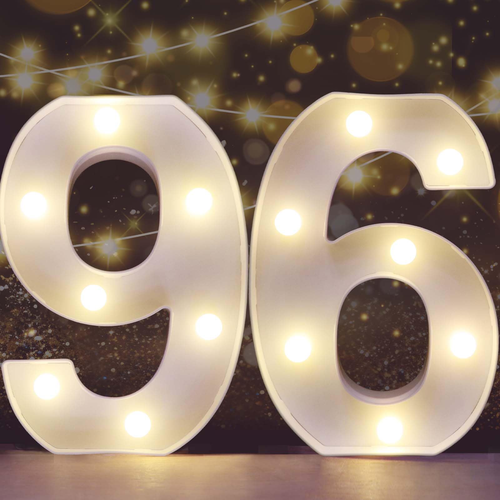 Snapklik.com : Pooqla Decorative Led Light Up Number Letters, White ...