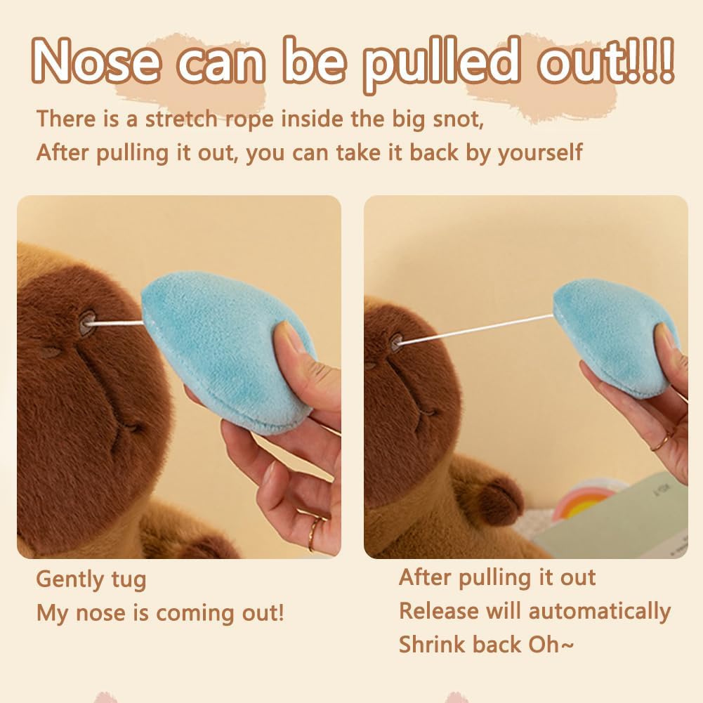 ZPSOSPZ Capybara Cute Capybara Plush Toy,Realistic Soft Stuffed Animal ,Capybara Plush Toy,Animal Capybara Toy,Super Soft Cute Rodent Stuffed Animal Doll for Kids - Image 3